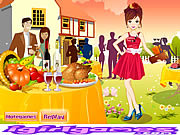 Флеш игра онлайн Довольно благодарения Party Girl / Pretty Thanksgiving Party Girl